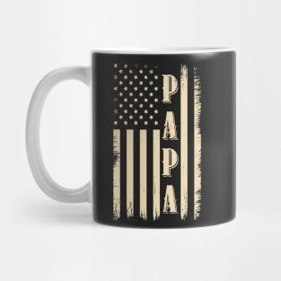 American Flag Us Papa Fathers Day Mug